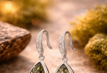 Náušnice s vltavínem: originální šperk, který spojuje eleganci, přírodu a výjimečnost